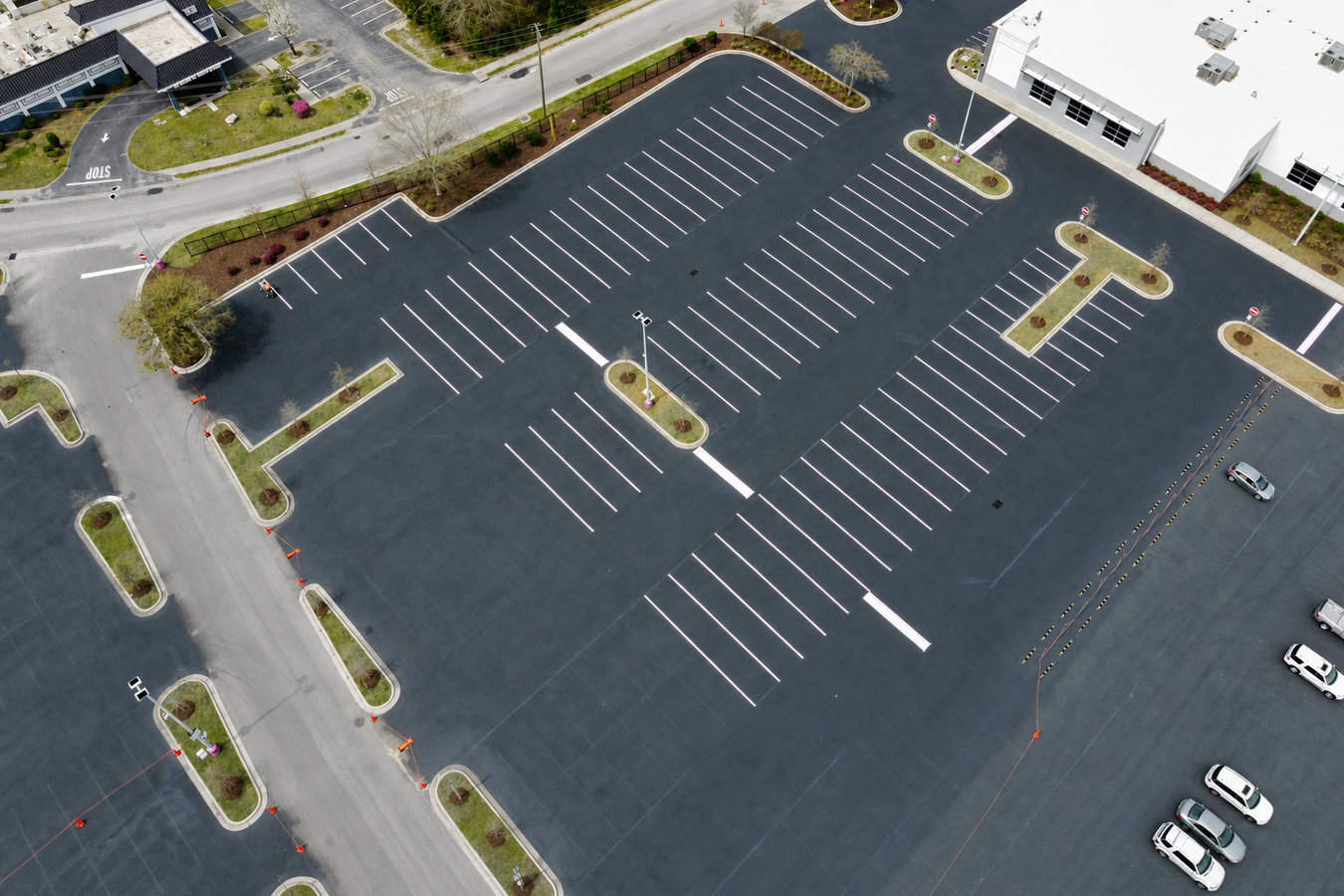 Parking lot striping